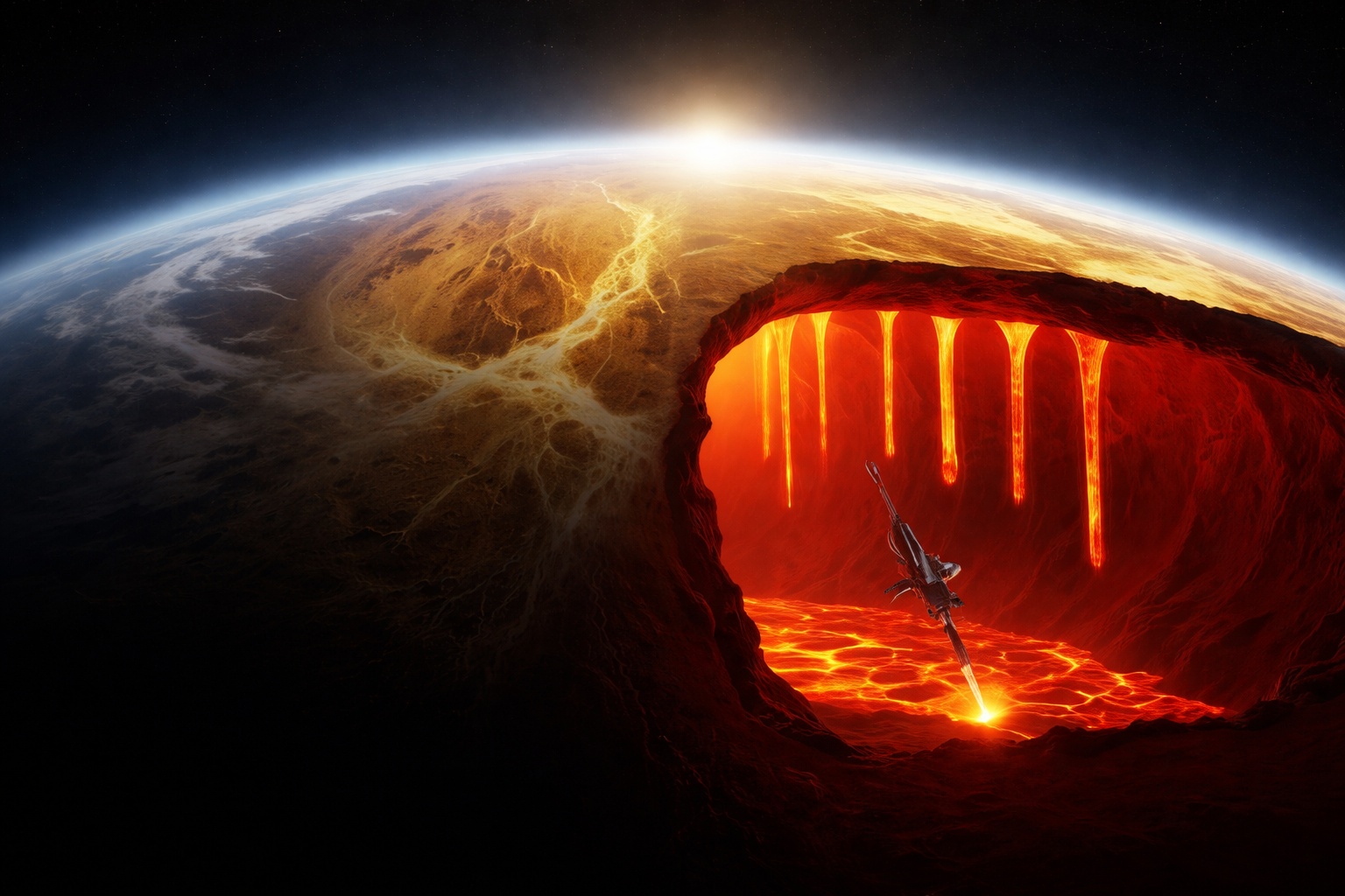 Vénus : Le mystère des tunnels géants sous la surface de la jumelle maléfique