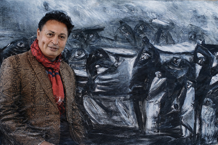 Sur les traces de Guernica : La fresque d’Abdelrazak Okasha documente la résilience de Gaza à l’Opéra du Caire